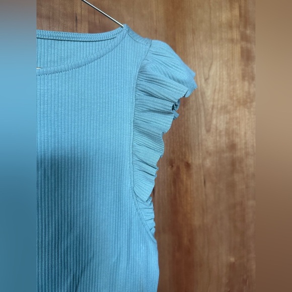 J. Crew BNWT Light Green Ruffle Sleeve Top Size Small - Picture 2 of 6